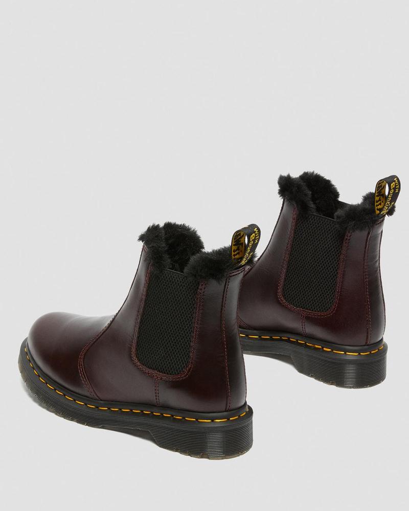 Botas de Invierno Dr Martens 2976 Leonore Faux Fur Forro Mujer Vino | MX 502TCE